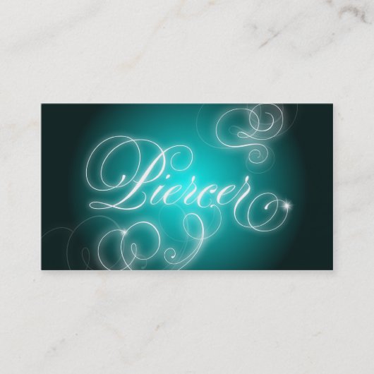 Piercer Visitekaartje Elegant Flourish Glow