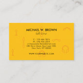 Piercing oranje geel visitekaartje (Achterkant)