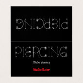 Piercing salon Visitekaartje (Buitenkant ongevouwen)