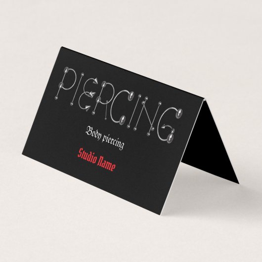 Piercing salon Visitekaartje (Voorkant)
