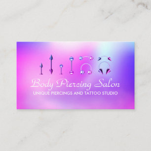Piercing Specialist hologram Chic Visitekaartje