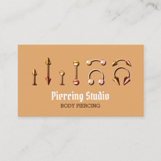 Piercing Specialist Modern Color Visitekaartje (Voorkant)
