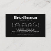 Piercing Specialist Modern Visitekaartje (Achterkant)