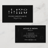 Piercing Tattoo Studio Black Visitekaartje (Voorkant / Achterkant)