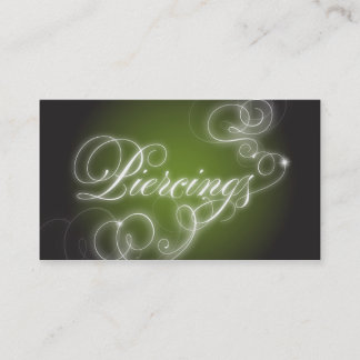 Piercings Visitekaartje Elegant Flourish Glow