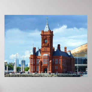 Pierhead Building, Cardiff, Wales, UK Poster