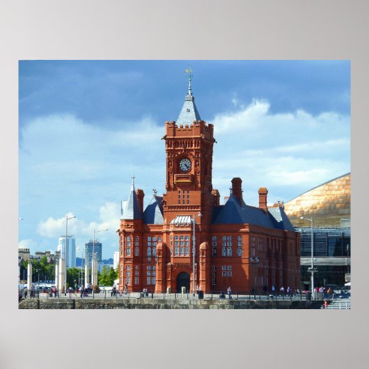 Pierhead Building, Cardiff, Wales, UK Poster (Voorkant)