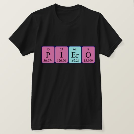 Piero periodiek table name shirt (Design voorkant)