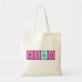 Piero Periodieke Naam canvas tas (Voorkant)