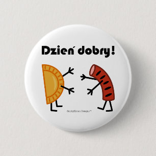 Pierogi en Kielbasa - Dzien Dobry! Ronde Button 5,7 Cm