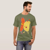 Pierogi en Kielbasa Pools voedsel I Funny Food T-shirt (Voorkant volledig)