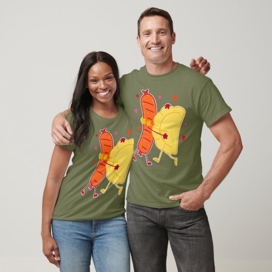 Pierogi en Kielbasa Pools voedsel I Funny Food T-shirt (Unisex)