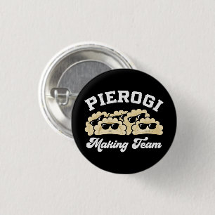 Pierogi Making Team Pierogi Maker Eten Pools Ronde Button 3,2 Cm