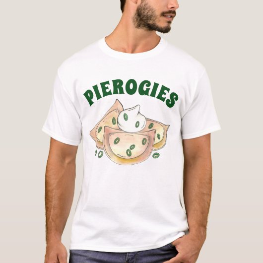 Pierogi Pierogies Varenyky Pools voedsel T-shirt (Voorkant)