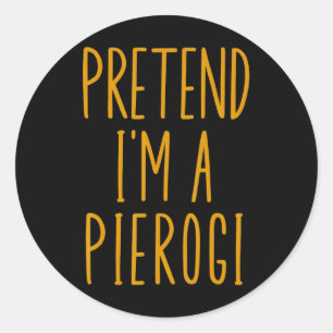 Pierogi Polska Polen Grappig Voedsel Dumpling Hall Ronde Sticker