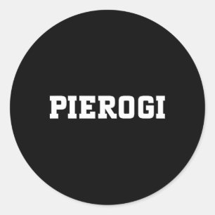 Pierogi Voedselontwerp voor mannen vrouwen kindere Ronde Sticker
