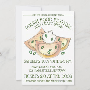 Pierogies met het Poolse voedselfestival van Sour  Kaart