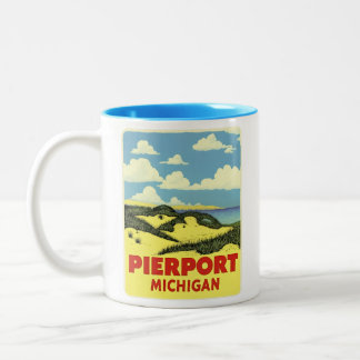 Pierpont Michigan Vintage Tweekleurige Koffiemok