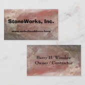 Pierre à quartz rose, modèle de carte d'affaires (Devant / Derrière)