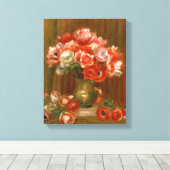 Pierre A Renoir | Anemonen Canvas Afdruk (Insitu (Houten vloer))