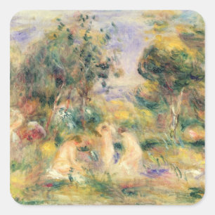 Pierre A Renoir Bathers Vierkante Sticker