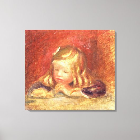 Pierre A Renoir | Coco bij de tabel Canvas Afdruk (Voorkant)