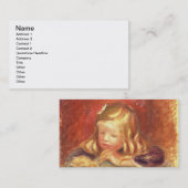 Pierre A Renoir | Coco bij de tabel Visitekaartje (Voorkant / Achterkant)