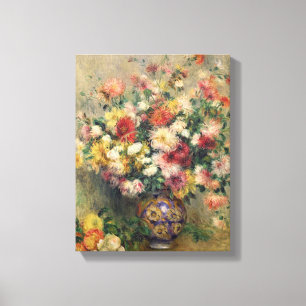 Pierre A Renoir   Dahlias Canvas Afdruk