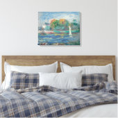 Pierre A Renoir | De blauwe rivier Canvas Afdruk (Insitu (Slaapkamer))
