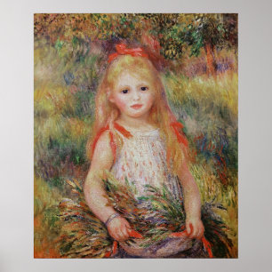 Pierre A Renoir   Draagbloemen voor kleine meisjes Poster