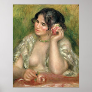 Pierre A Renoir Gabrielle met een Roos Poster