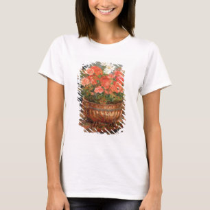 Pierre A Renoir Geraniums in een koperbekken T-shirt