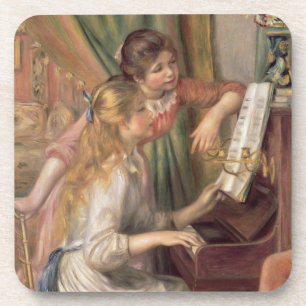 Pierre A Renoir Jonge meisjes in de Piano Drankjes Onderzetter