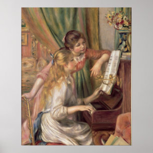 Pierre A Renoir Jonge meisjes in de Piano Poster