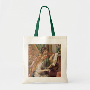 Pierre A Renoir Jonge meisjes in Piano Tote Bag