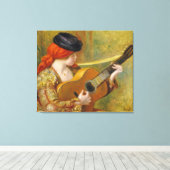 Pierre A Renoir | Jonge Spaanse vrouw met gitaar Canvas Afdruk (Insitu (Houten vloer))