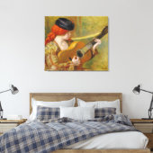 Pierre A Renoir | Jonge Spaanse vrouw met gitaar Canvas Afdruk (Insitu (Slaapkamer))