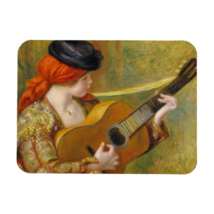 Pierre A Renoir Jonge Spaanse vrouw met gitaar Magneet