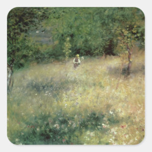Pierre A Renoir Lente in Chatou Vierkante Sticker