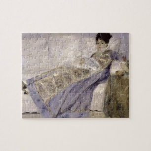 Pierre A Renoir Madame Monet op een sofa Legpuzzel