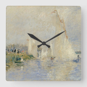 Pierre A Renoir Regatta in Argenteuil Vierkante Klok