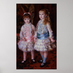 Pierre A Renoir Roze en blauw Poster