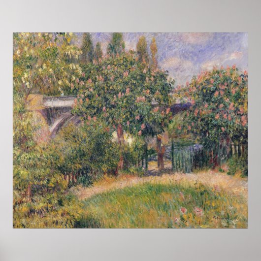 Pierre A Renoir | Spoorwegbrug te Chatou Poster (Voorkant)