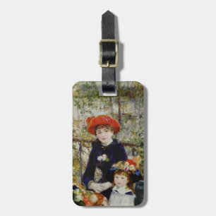 Pierre A Renoir Twee zussen, of op het terras Bagagelabel