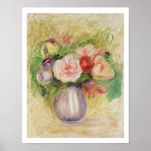 Pierre A Renoir   Vase van bloemen Poster