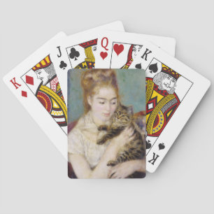 Pierre A Renoir Vrouw met kat Speelkaarten