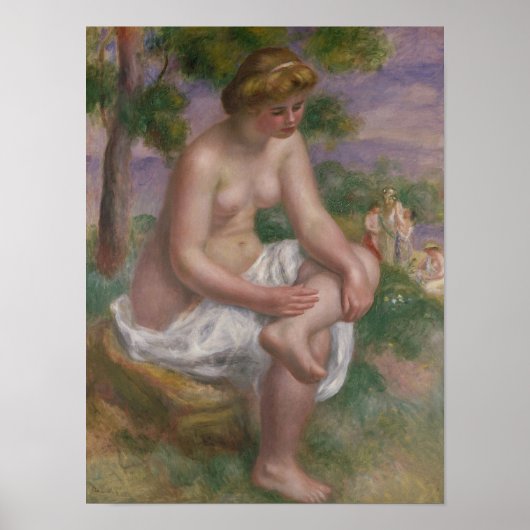 Pierre A Renoir | Zitplaats in een landschap Poster (Voorkant)