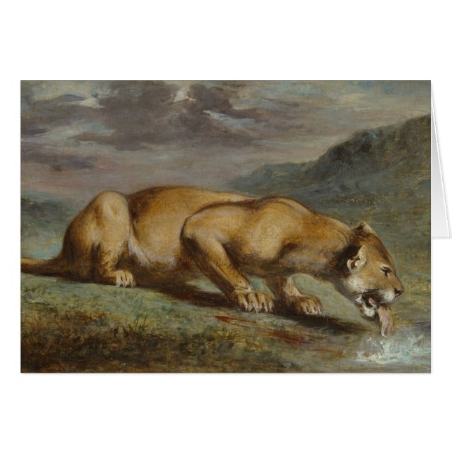 Pierre Andrieu - Lionne blessée (Devant horizontal)