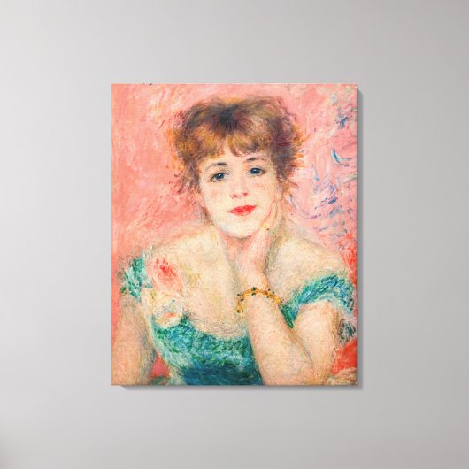 Pierre-Auguste Renoir - Actress Jeanne Samary Canvas Afdruk (Voorkant)