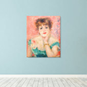 Pierre-Auguste Renoir - Actress Jeanne Samary Canvas Afdruk (Insitu (Houten vloer))
